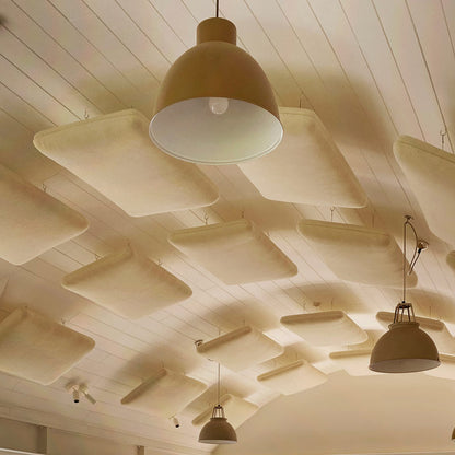  - Woolly Shepherd Suspended Rectangle Acoustic Ceiling Absorbers - Muffle Acoustics Limited 