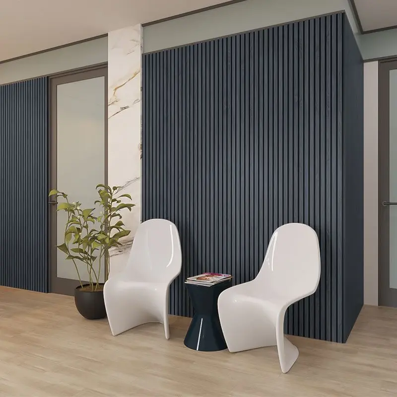 Muffle Acoustics Limited - MuffleTimber | Acoustic Slat Wood Wall Panel - Ebony (Black Felt) - Muffle Acoustics Limited 