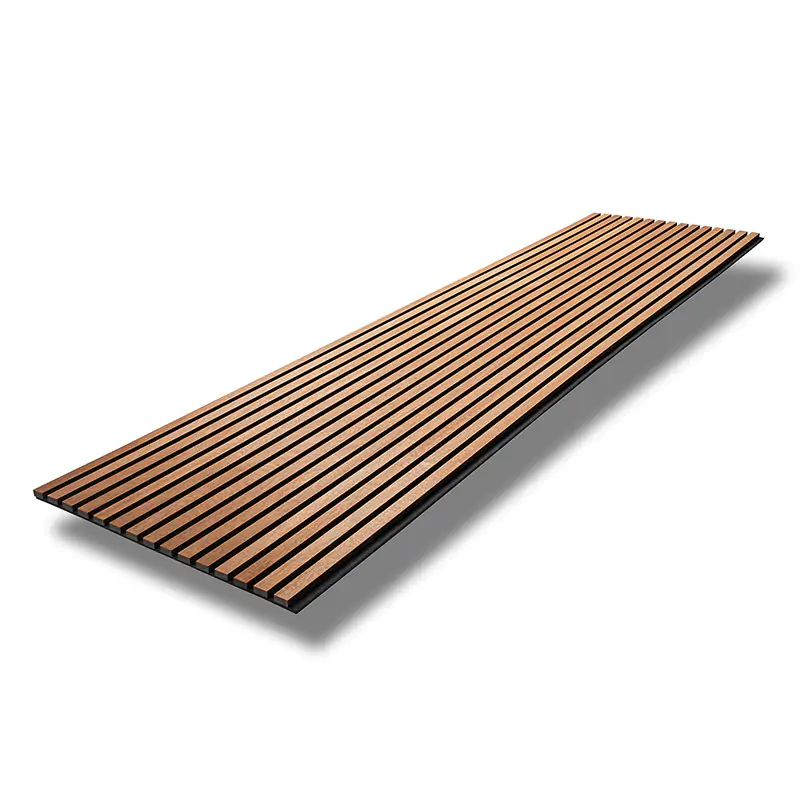  - MuffleTimber | Acoustic Slat Wood Wall Panel - Sapelli (Black Felt) - Muffle Acoustics Limited 